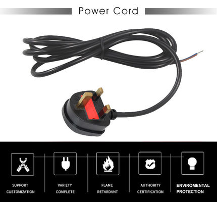 H05vv-f 3*0,5mm2/0,75mm2 IEC Vrouwelijk eindtype UK 3 prong kabel voor desktop PDU connector