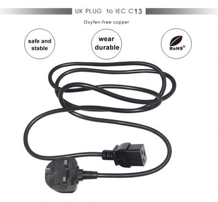 16A BS1363 tot en met C19 Power Cord 1,8 m voor computers en UPS