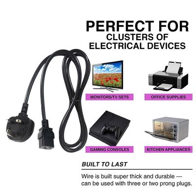 16A BS1363 tot en met C19 Power Cord 1,8 m voor computers en UPS