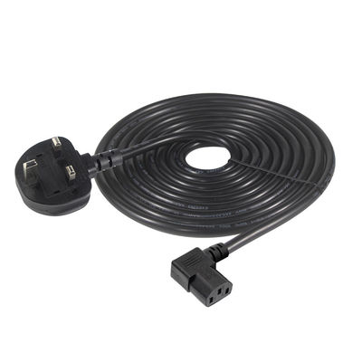 5m Cplug Reducer B UK Plug To Iec 90 graden C13 Power Cord met Pure Copper Conductor