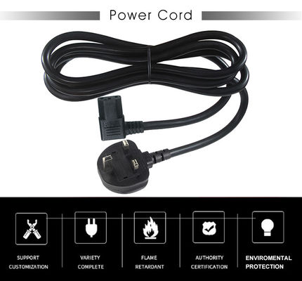 5m Cplug Reducer B UK Plug To Iec 90 graden C13 Power Cord met Pure Copper Conductor