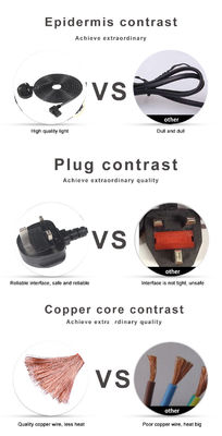 5m Cplug Reducer B UK Plug To Iec 90 graden C13 Power Cord met Pure Copper Conductor