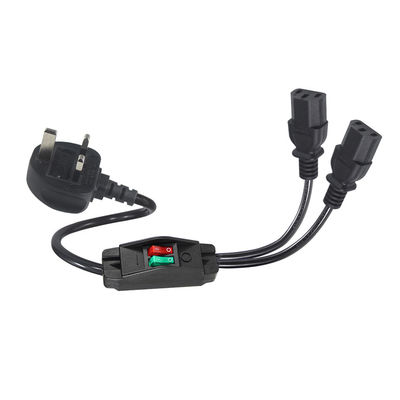 UK Plug Standard Y Shape 2 In 1 AC Cable Splitter 7A Rating Voldoet aan klantvereisten