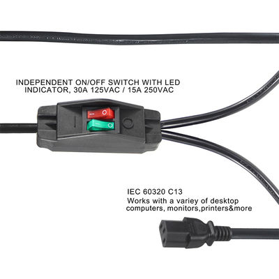 UK Plug Standard Y Shape 2 In 1 AC Cable Splitter 7A Rating Voldoet aan klantvereisten
