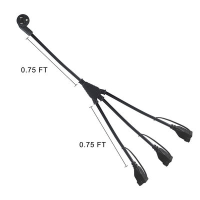 Buiten waterdicht verlengsnoer 3 prong AC stopcontact NEMA Man tot 3 Vrouw 515R