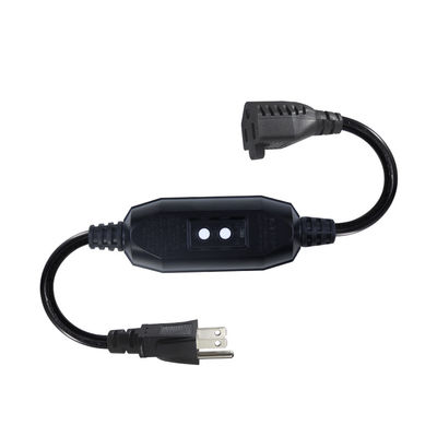 GFCI NEMA 515P tot 515R wisselstroomkabel voor pc-laptop Voedingskabel 4 ft Zwarte verlengdraad