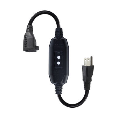 GFCI NEMA 515P tot 515R wisselstroomkabel voor pc-laptop Voedingskabel 4 ft Zwarte verlengdraad
