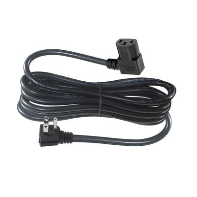 USA 3 pin plug to right angle IEC C13 Power Cord Cable voor computer 90 graden C13 connector