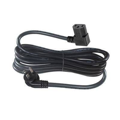 USA 3 pin plug to right angle IEC C13 Power Cord Cable voor computer 90 graden C13 connector