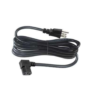 USA 3 pin plug to right angle IEC C13 Power Cord Cable voor computer 90 graden C13 connector