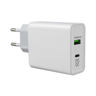 240V 45W QC 3.0 Wall Plug Power Supply Adapter Voor Euro Usb C 2m Kabel
