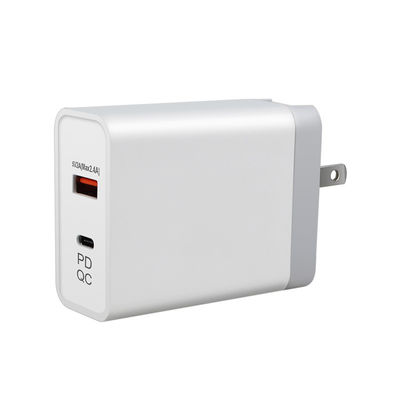 240V 45W QC 3.0 Wall Plug Power Supply Adapter Voor Euro Usb C 2m Kabel