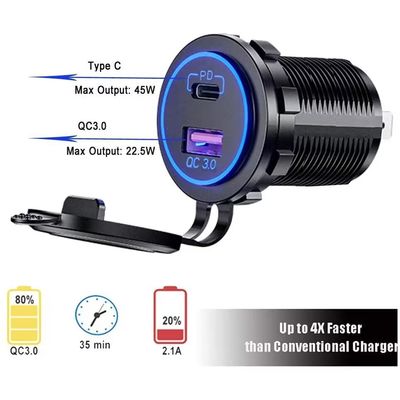 OEM/ODM Welkom 5V Pd 45W Qc And Charging Usb C Cigarette Lighter Car Charger Adapter
