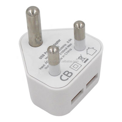 Zuid-Afrika Indië Plug Power Supply Adapter Mobiele telefoon Power Adapter 5Volt 3Pin