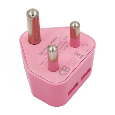 Zuid-Afrika Indië Plug Power Supply Adapter Mobiele telefoon Power Adapter 5Volt 3Pin