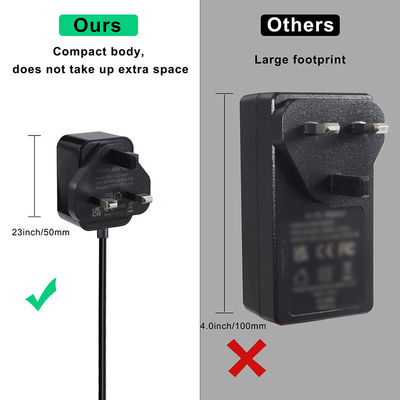 12V 1.5A Britse Ac To DC 5.5*2.1 5.5*2.5mm voedingsadapter met ROHS-certificaat