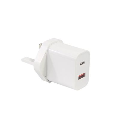 1A+1C USB Travel Charger Snel opladen Type C Fast 30W Wall UK Qc opladen