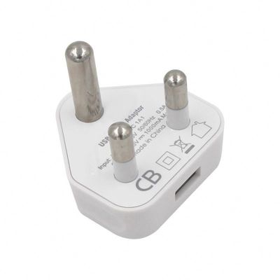 5V 2.1A Dual USB-oplader Reisstroomadapter voor Zuid-Afrika en India