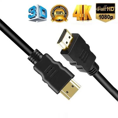 1M-30M Zwarte 4K HDMI-kabel met vlechtbescherming 24k verguld man-man 2.0 3D 60Hz