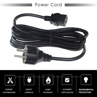 30A 240V Kabel 1.5mm Shuko VDE Versterker Kabel IECC19 Vrouwelijke connector Pdu Ac Power Plug