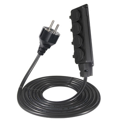 Europa Schuko Kabels Adapter Type F Plug Kabel Stroom aansluiting 4x stopcontact Eu Verlengsnoer