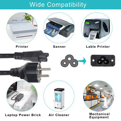 1.5M VDE CEE Euro Plug Kabel Iec Computer Eu Mannelijke Shucko 10A Netsnoer Ac Naar Adapter Schuko C5