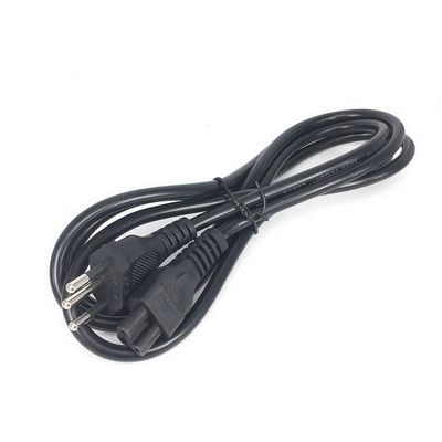 IEC320 C5 3 Ronde pin stroomkabel Voor Brazilië NBR14136 Standaard 3x0.75 Vierkant kern
