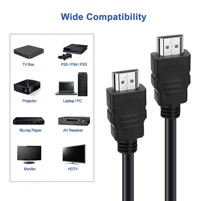 OEM/ODM 3m 4K 3D HDMI-kabel Goud bekleed Male to Male Video Cable PVC-vorming