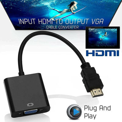 1080P HDMI naar VGA Converter Adapter Cable voor Computer Man tot Vrouw Audio Video