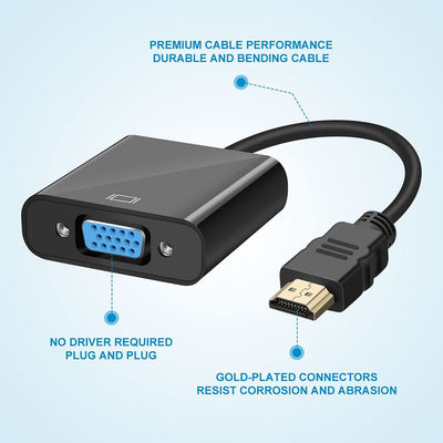 1080P HDMI naar VGA Converter Adapter Cable voor Computer Man tot Vrouw Audio Video