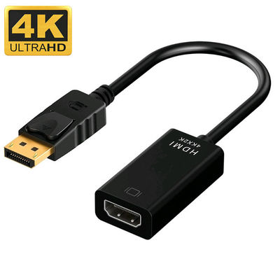 ABS Coaxial Goudgeplatte Displayport Mannelijke DP naar HDMI Kabel Adapter Voor Projector