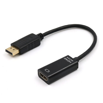 ABS Coaxial Goudgeplatte Displayport Mannelijke DP naar HDMI Kabel Adapter Voor Projector