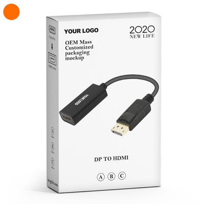 ABS Coaxial Goudgeplatte Displayport Mannelijke DP naar HDMI Kabel Adapter Voor Projector