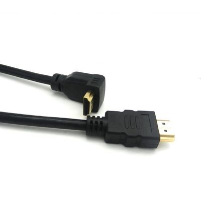90 graden hoek gouden connector 2.0V 4K 60Hz HDMI kabel 1,5m voor multimedia