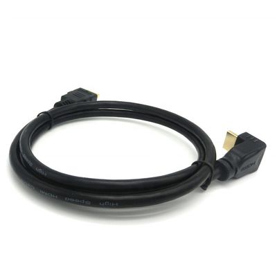 90 graden hoek gouden connector 2.0V 4K 60Hz HDMI kabel 1,5m voor multimedia