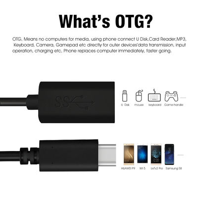 3.5MM-6.0MM Outer Diameter Projector HDMI kabel USB 3.1 Type C naar USB Type A