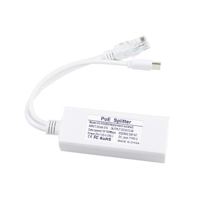 USB van 48 Volt POE Splitter naar 12V Camera 802.3af USB Type C Single Lan Port 1A 1.2A