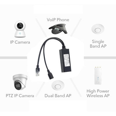 48V tot 5V 2.4A PoE Splitter USB Type A Vrouwelijke 802.3af Power Over Ethernet Splitter