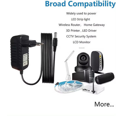 12V 2A voedingsadapter voor CCTV-camera met 5,5 mm DC-aansluiting