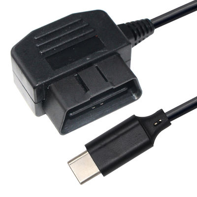 5V 12V auto-oplader stroomverlengkabel OBD-2 tot type C USB-C kabel voor dashcam