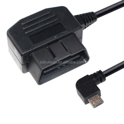 24W Micro USB-kabel aansluiting voor GPS DVR Camcorder Tablet E-dog Phone OBD II 16pin Charger