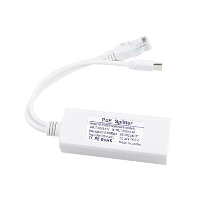 1 Gbps Switch Capaciteit USB Type-c Poe Splitter voor stroom en Ethernet Rj45 Shield Plug
