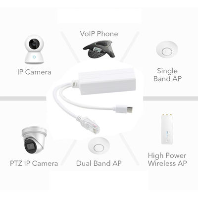 1 Gbps Switch Capaciteit USB Type-c Poe Splitter voor stroom en Ethernet Rj45 Shield Plug