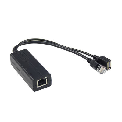 1Gbps Schakelaar Capaciteit PoE Splitter 48V tot 5V 2.4A USB Type A Vrouwelijke 802.3af Power Over Ethernet