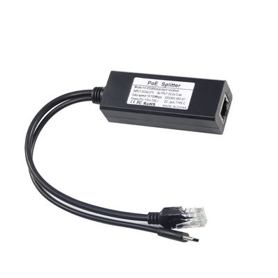1Gbps POE Splitter USB-C Adapter IEEE 802.3af Compatibel voor WiFi/beveiligingscamera's