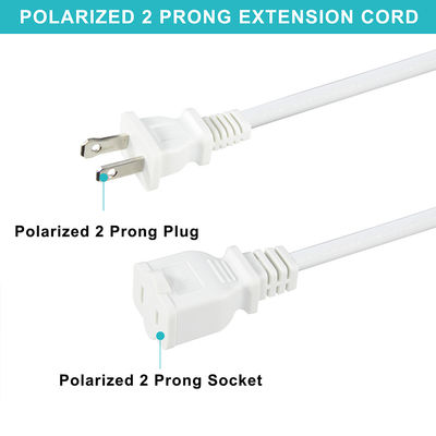 Ac Connector NEMA 1-15P naar NEMA1-15R Prong Reel Extension Main Extender Power Cord