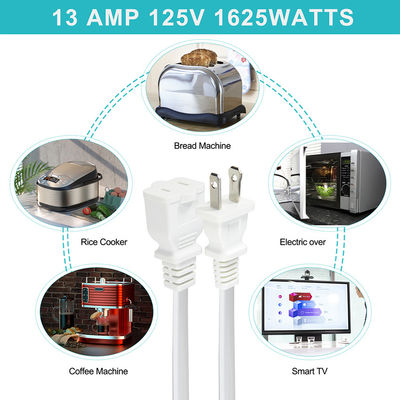 NEMA 1-15P naar NEMA 1-15R AC-netsnoer 0,8M