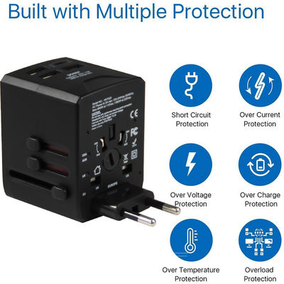 Goedgekeurde Multi Plug 4 in 1 voedingsadapter VS EU UK AU Plug Travel Charger