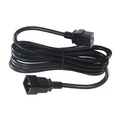 C20 Mannelijk tot IEC Socket C19 15A Zwart H05vvf 3G 1.5Mm 250V 10A 13A 16A Voedingsdraad