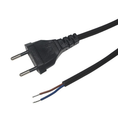 Stroomtoevoerplug Eu 2 pin tot ontdaan stroomtoevoerstrook stroomkabel open draad vrij einde